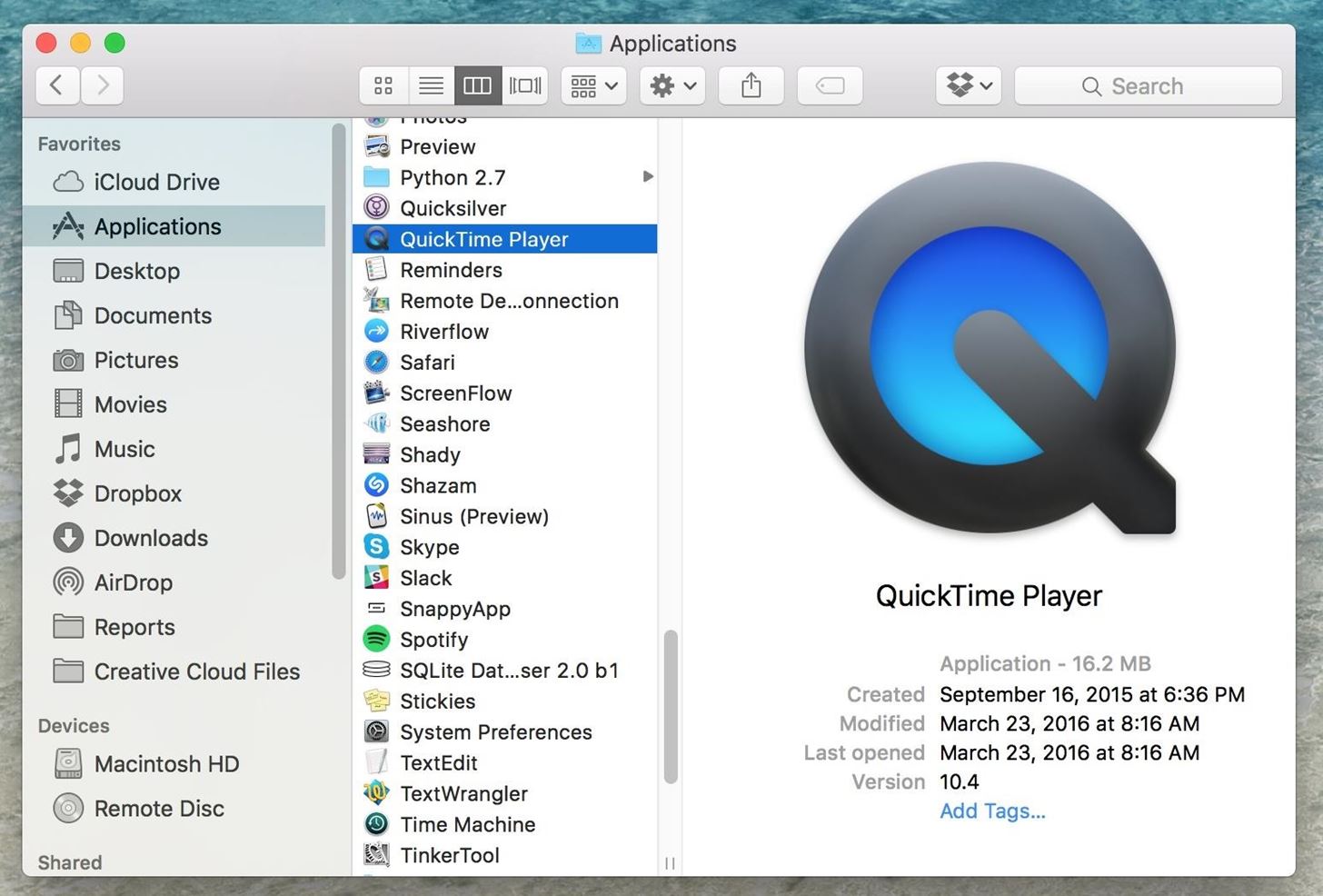 Quicktime Player For Mac 10.9.5
